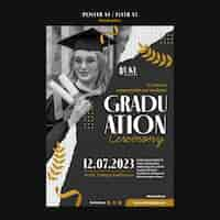 Free PSD flat design graduation template design