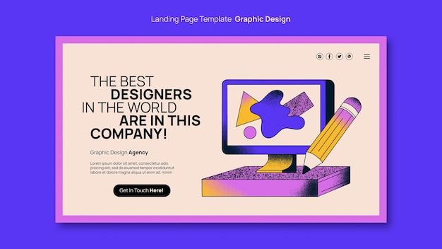 Free PSD flat design graphic design template