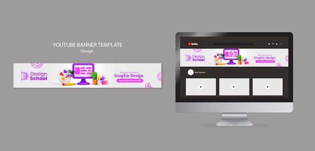 Free PSD flat design graphic design template