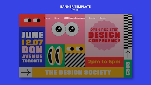 Flat design graphic design template