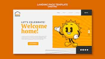 Free PSD flat design greetings template