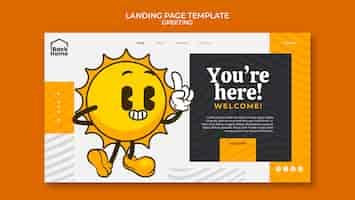 Free PSD flat design greetings template