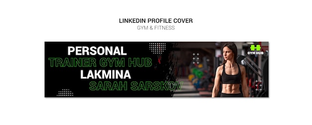 Flat design gym template