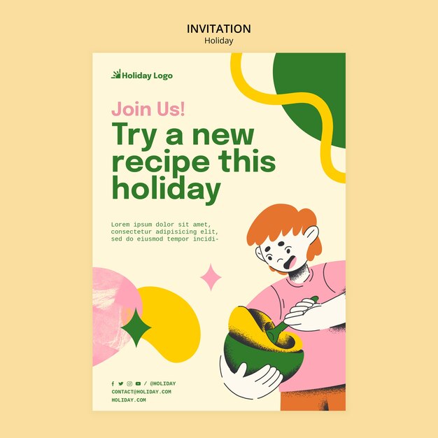 flat design holiday template