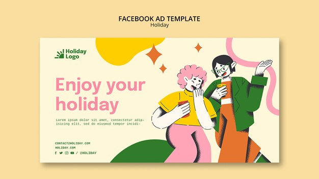 flat design holiday template