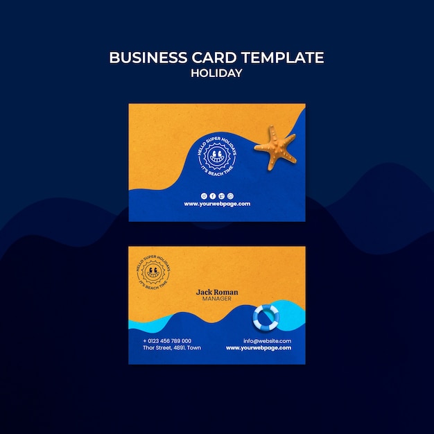 Flat design holiday template