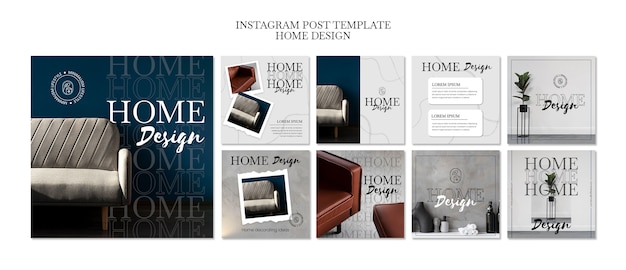 Free PSD flat design home design template