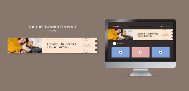 Flat design home template design