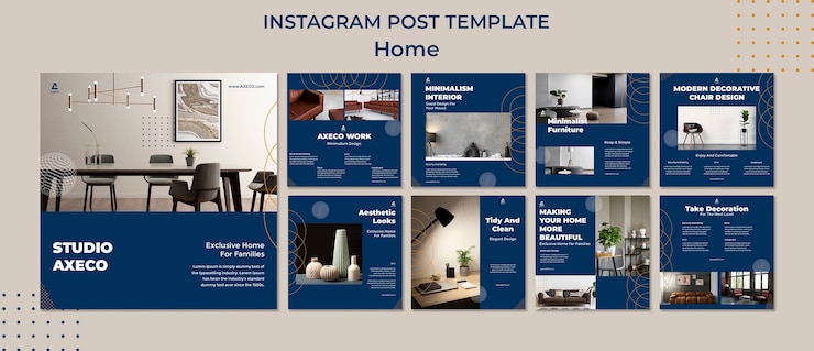 Free PSD flat design home template