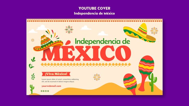 Flat design  independencia de mexico template design