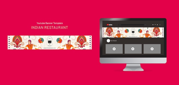 Flat design indian restaurant template