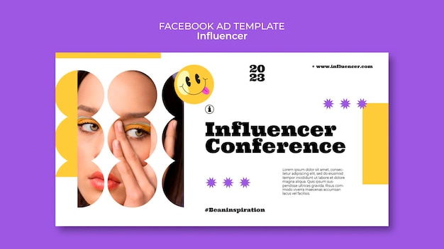 Flat design influencer template