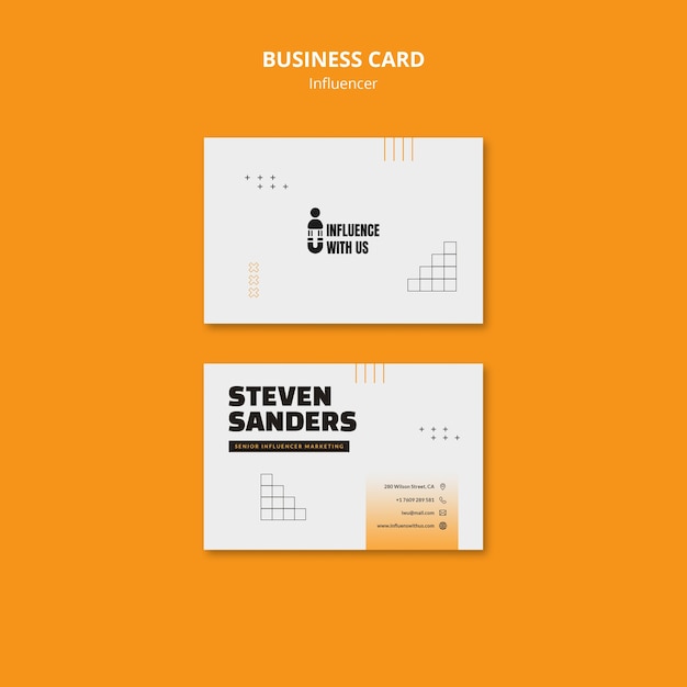 Flat Design Influencer Template – Free PSD Download