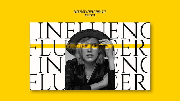 Flat Design Influencer Template – Free PSD Download