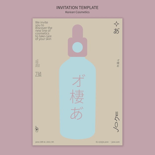 Flat Design Korean Beauty Template | Free PSD Download