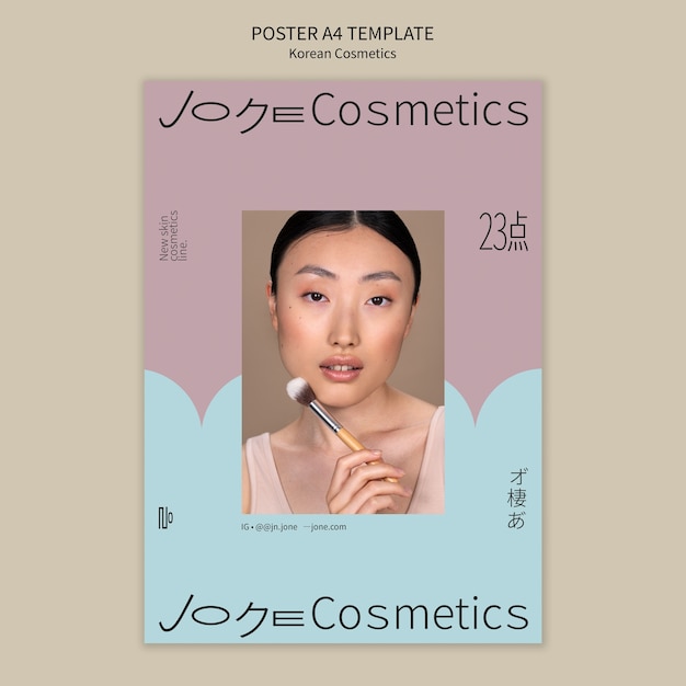 Free PSD flat design korean beauty template