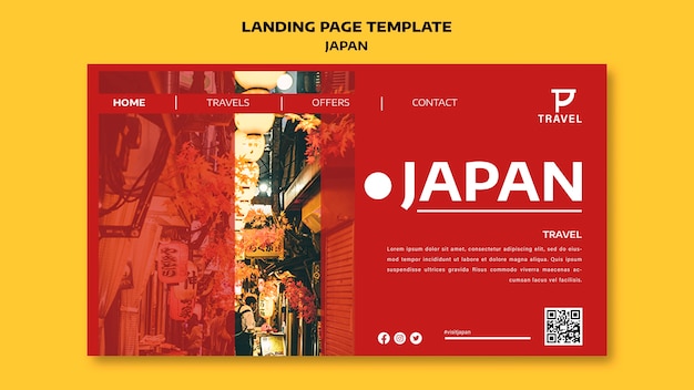 フラットデザインランディングページ​日本​テンプレート