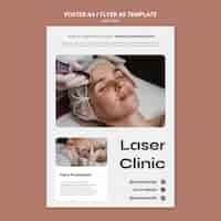 Free PSD flat design laser clinic template