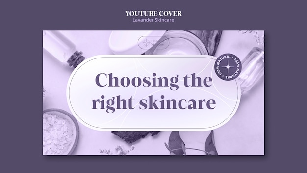 Flat design lavender skincare template