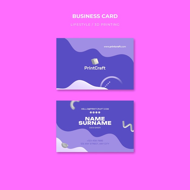 Free PSD flat design lifestyle business card