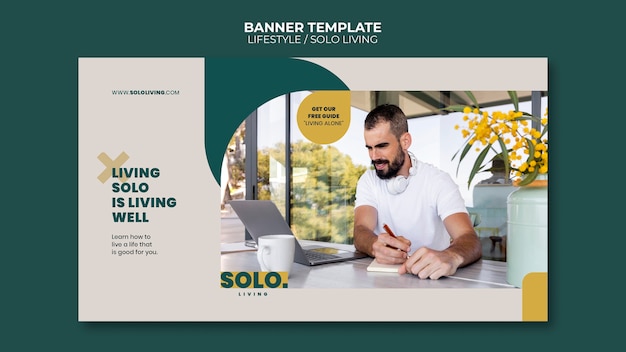 Flat design lifestyle template