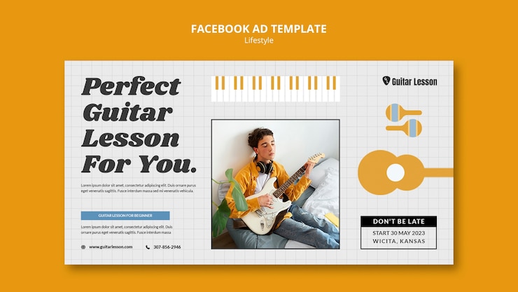 Free PSD flat design lifestyle template