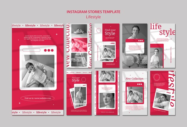 Flat design lifestyle template