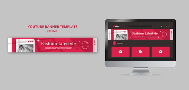 Free PSD flat design lifestyle template