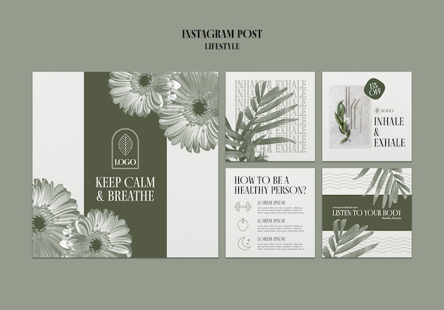 Flat design lifestyle template