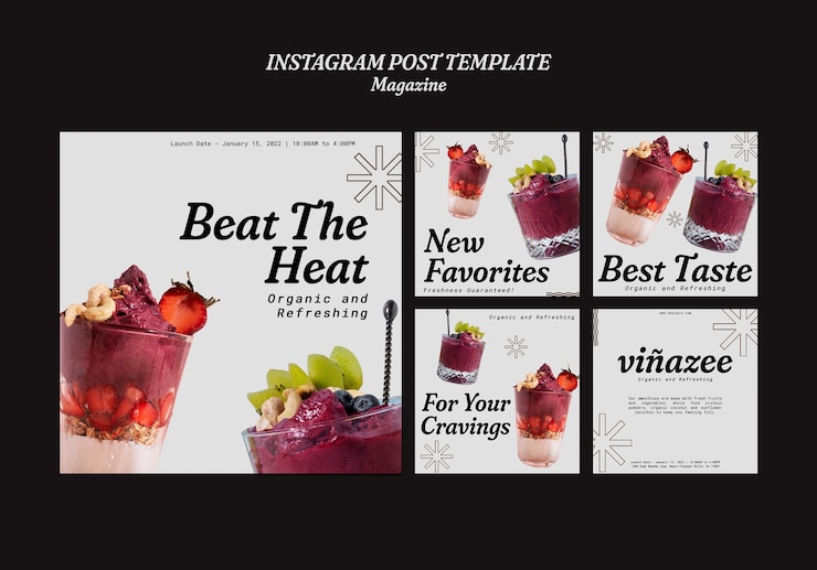 Free PSD flat design magazine template