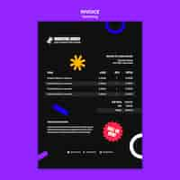 Free PSD flat design marketing template