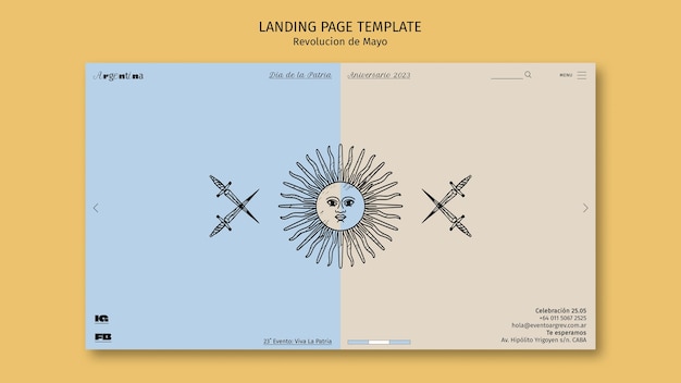 Free PSD flat design may revolution template