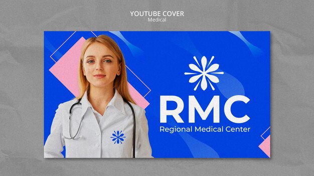 Free PSD flat design medic template