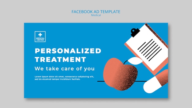 無料PSD フラットなデザインの医療用テンプレート