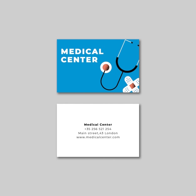 Free PSD flat design medical template