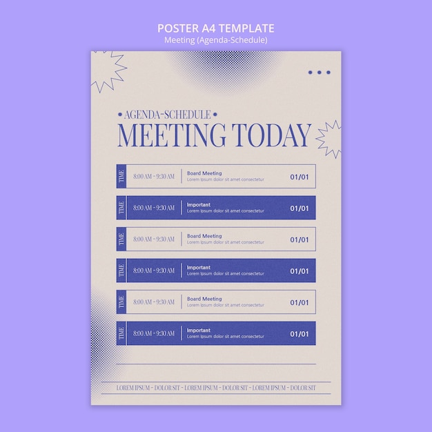 Flat Design Meeting Template – Free Download