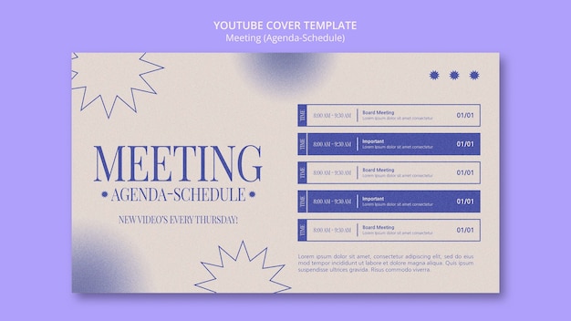 Flat design meeting template