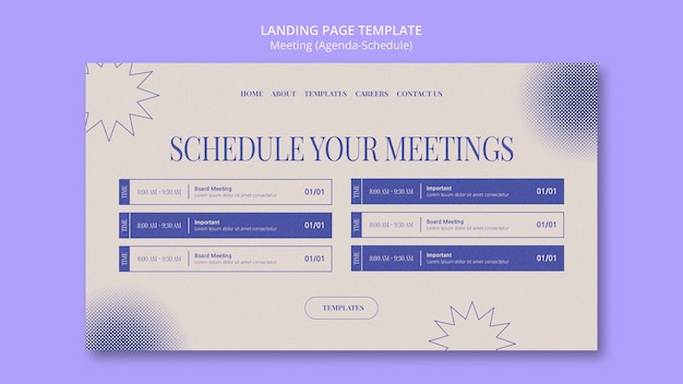 Free PSD flat design meeting template