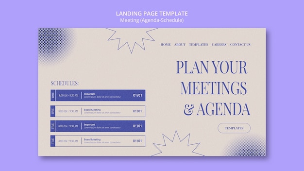 Free PSD flat design meeting template