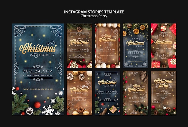 Free PSD flat design merry christmas template