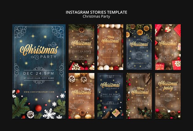 Flat design merry christmas template