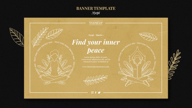 Flat design minimal nyepi template