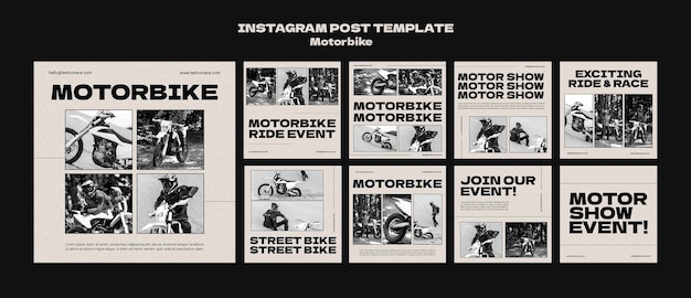 PSD gratuito modello di moto dal design piatto