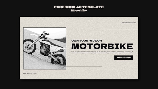 Free PSD flat design motorcycle template