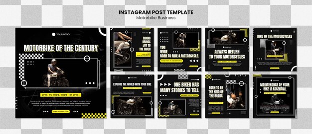 flat design motorcycle template