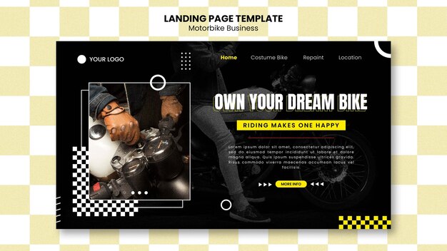 flat design motorcycle template