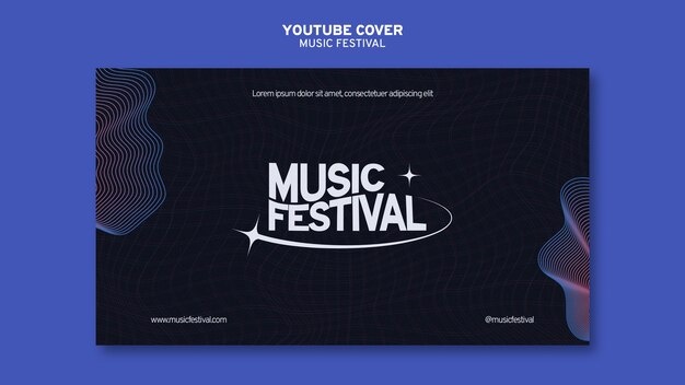 flat design music festival template
