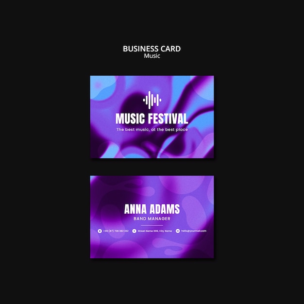 Flat design music template