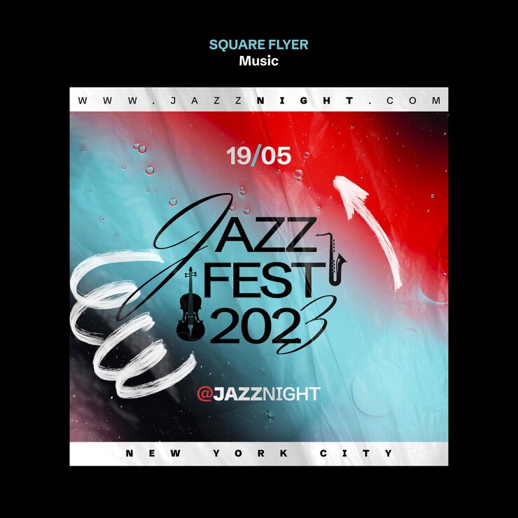 Free PSD flat design music template