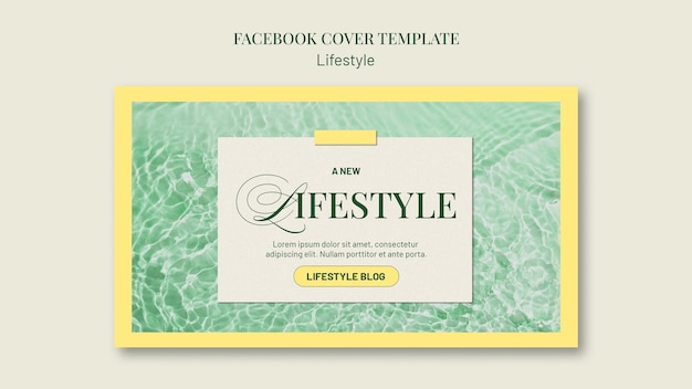 PSD gratuito copertina facebook design piatto natura stile di vita